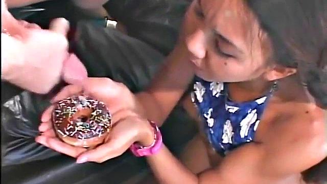 Ass fucked teen slut bends over for hard sex