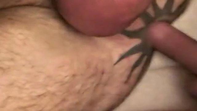 Masked German amateur DILF barebacked in sling by a top