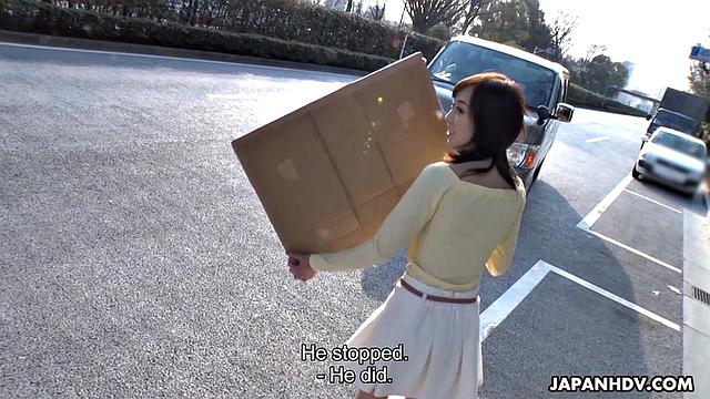 Hitchhiker Shiori Yamate is fucked hard in hairy poonanie