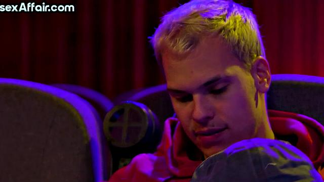 Bisex IR babe sucks and gets threesome in cinema