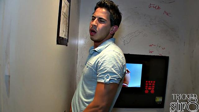 Gullible straight guy trying gay gloryhole