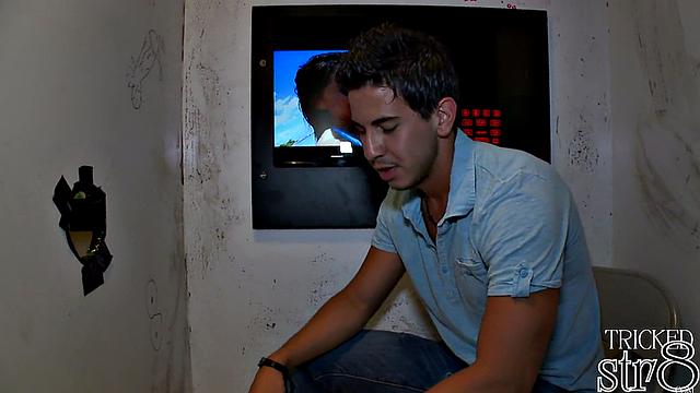 Gullible straight guy trying gay gloryhole