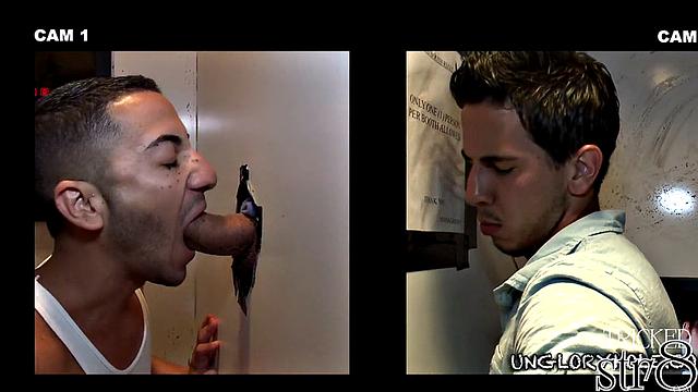 Gullible straight guy trying gay gloryhole