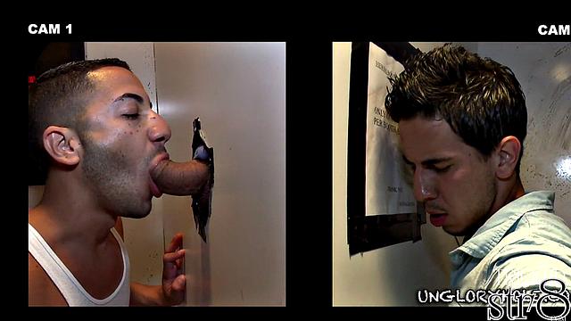 Gullible straight guy trying gay gloryhole
