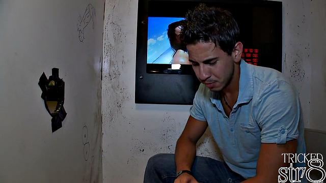 Gullible straight guy trying gay gloryhole