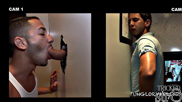 Gullible straight guy trying gay gloryhole