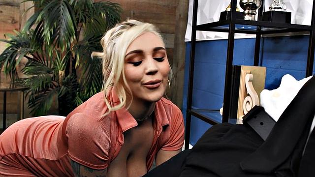 Blonde secretaries smashed in 3way