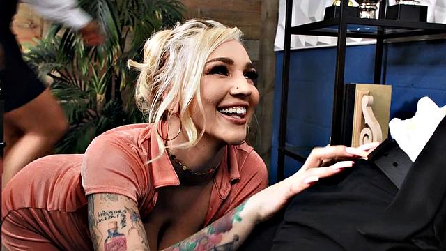 Blonde secretaries smashed in 3way