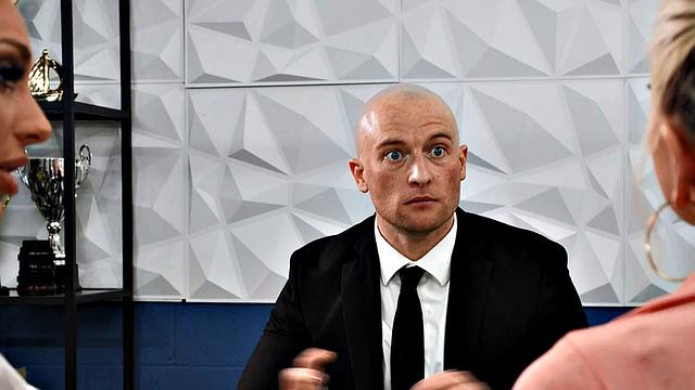 Blonde secretaries smashed in 3way