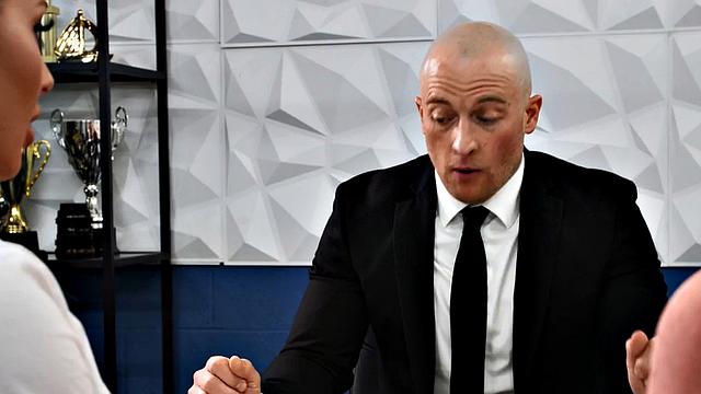 Blonde secretaries smashed in 3way