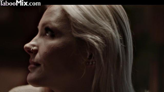 Big-titted lesbo scissoring with stunning babe