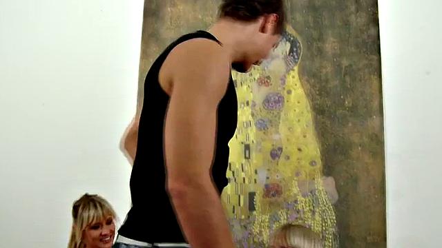 Deviant strapon lovers pegging individual