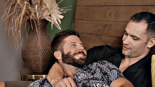 Amateur eager jock with hairy chest fucked in ass by BF