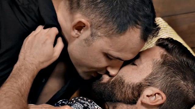 Amateur eager jock with hairy chest fucked in ass by BF