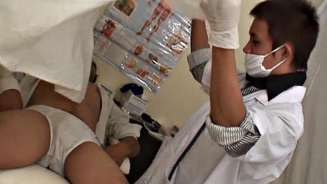 Pissing Asian twink fucked in anal in missionary