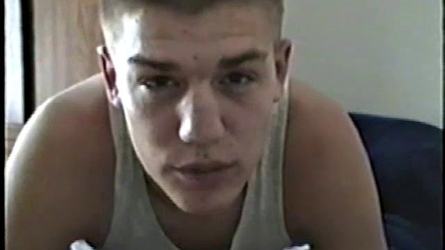 Lance grabs a porn magazine and strips naked. While stroking his hard cock, this straight boy can't stay still.