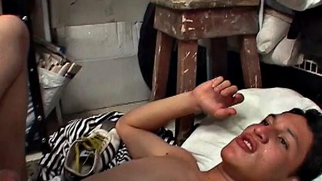 Latin twink barebacked by BF in stockroom until cumshot
