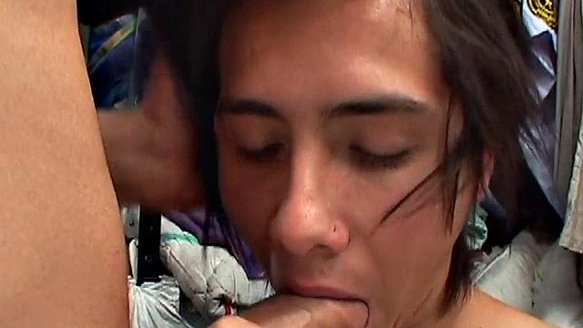 Latin twink barebacked by BF in stockroom until cumshot