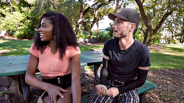 Black oiled slut banged from behind by dirty guy