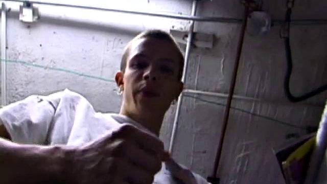 Returning home, with a new porn magazine, Shane heads to the laundry room to check out his new porn rag and jerk off. The porn must be good, because he quickly gets stiff and starts stroking.