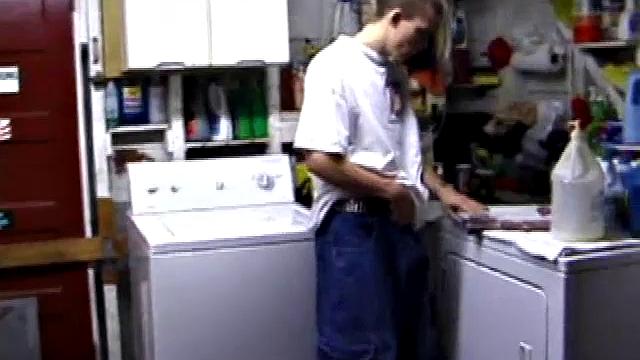 Returning home, with a new porn magazine, Shane heads to the laundry room to check out his new porn rag and jerk off. The porn must be good, because he quickly gets stiff and starts stroking.