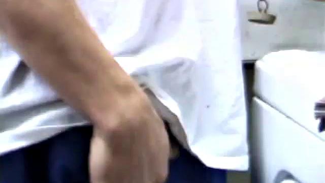 Returning home, with a new porn magazine, Shane heads to the laundry room to check out his new porn rag and jerk off. The porn must be good, because he quickly gets stiff and starts stroking.