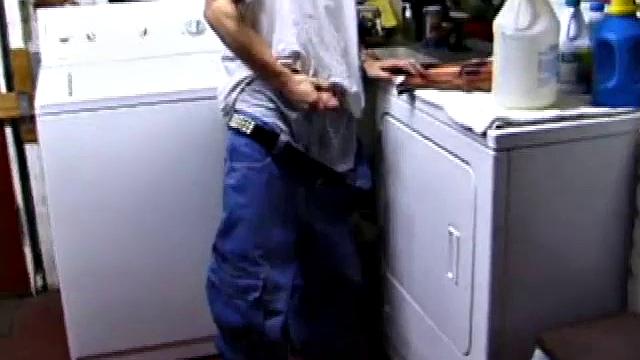 Returning home, with a new porn magazine, Shane heads to the laundry room to check out his new porn rag and jerk off. The porn must be good, because he quickly gets stiff and starts stroking.