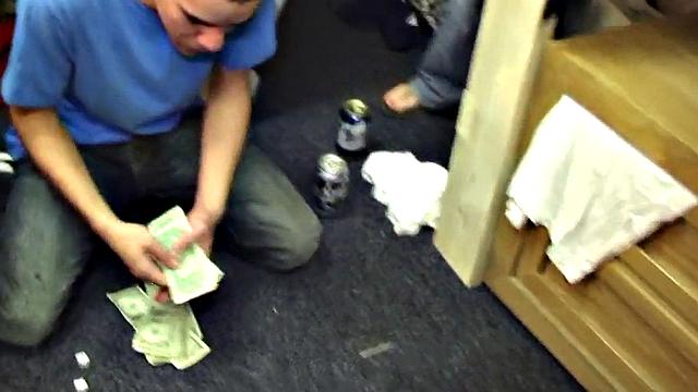 Hazed amateur fucked in college dormitory by fraternity