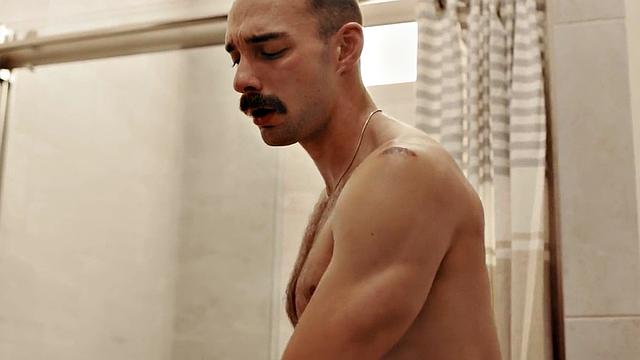 Raunchy trans fucked by lad in the bathroom