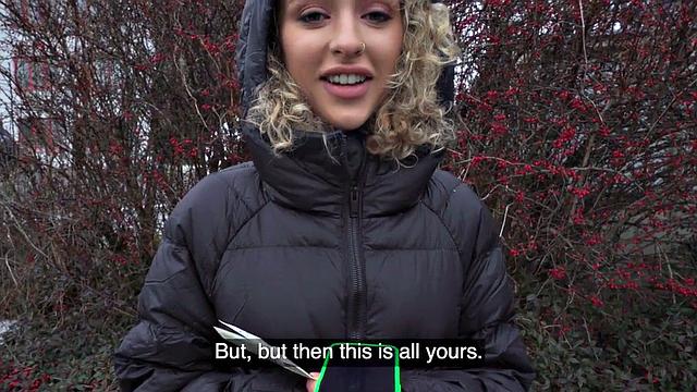 Petite 21yo in pantyhose fucked for cash in casting