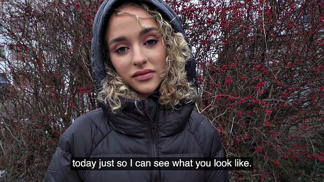 Petite 21yo in pantyhose fucked for cash in casting