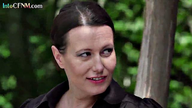 CFNM MILFs deepthroating a lucky stud