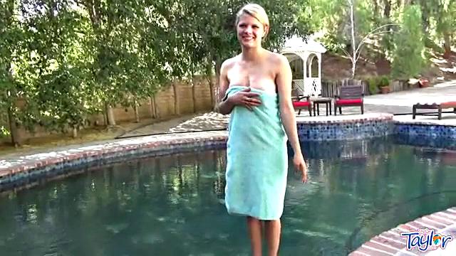 Sweet teen toys her hot tight pussy