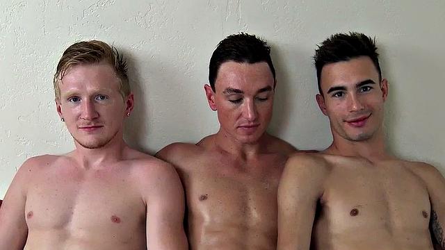 Bareback loving studs enjoy anal after cocksucking