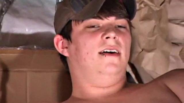 Already stroking his hard cock, Odon Marsh watches a porno video and edges himself close a few times. The effort pays off with a wet cum load that he can no longer hold back.