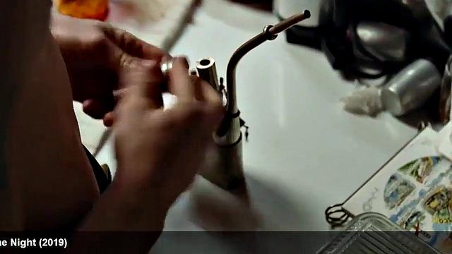 Celebrity Chris Pine showing off his incredible body