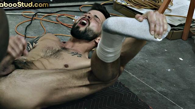 Kinky stepbrothers in public 3some at work