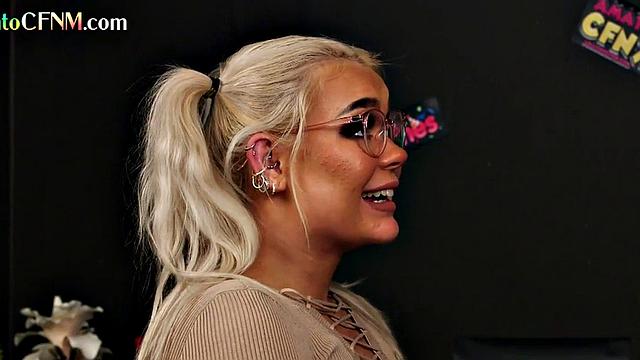 CFNM euro MILFs suck and stroke cock till cumshot