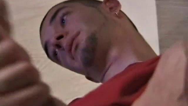 Maverick is feeling horny and wants to jerk off. His dick comes out first and then he loses the clothes. Maverick edges himself closer and closer to climax. When he finally does blow, his warm cum pumps out all over his abs.