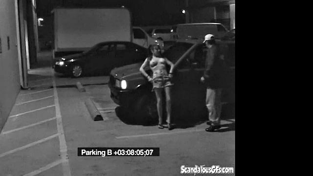 Security Blowjob by Hot Babe Caught on Camera
