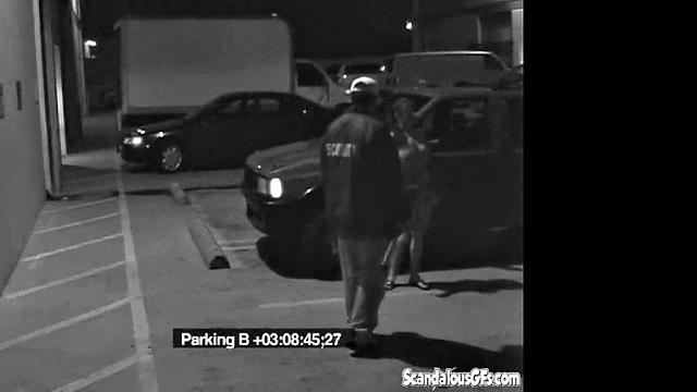 Security Blowjob by Hot Babe Caught on Camera