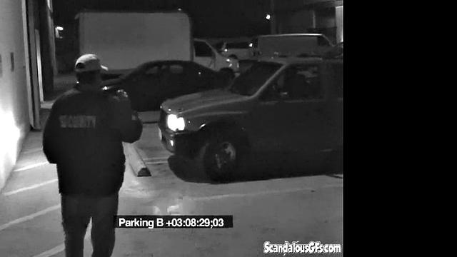 Security Blowjob by Hot Babe Caught on Camera