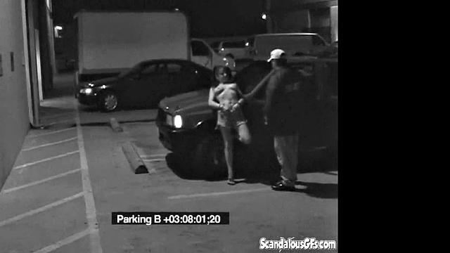 Security Blowjob by Hot Babe Caught on Camera