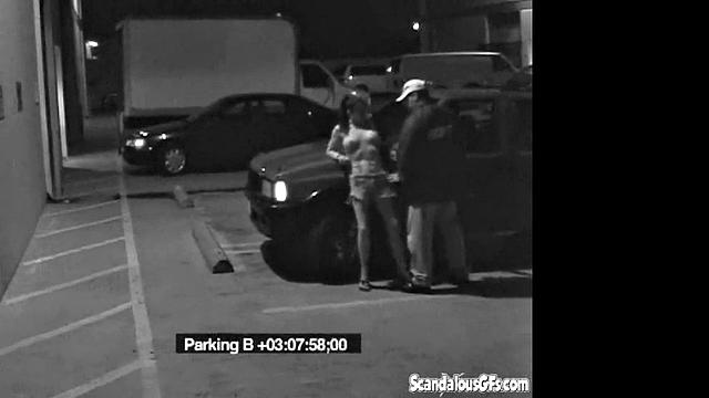Security Blowjob by Hot Babe Caught on Camera
