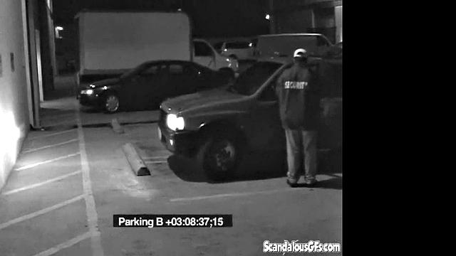 Security Blowjob by Hot Babe Caught on Camera