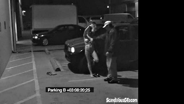 Security Blowjob by Hot Babe Caught on Camera
