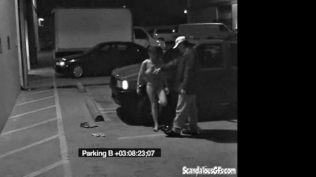 Security Blowjob by Hot Babe Caught on Camera