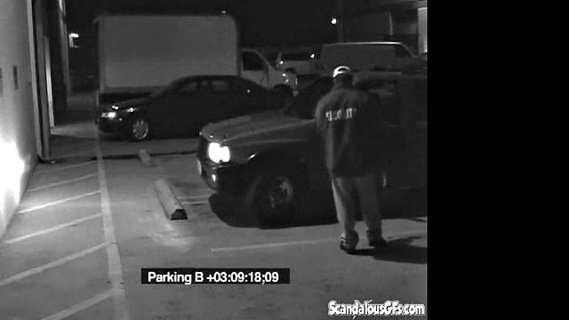 Security Blowjob by Hot Babe Caught on Camera