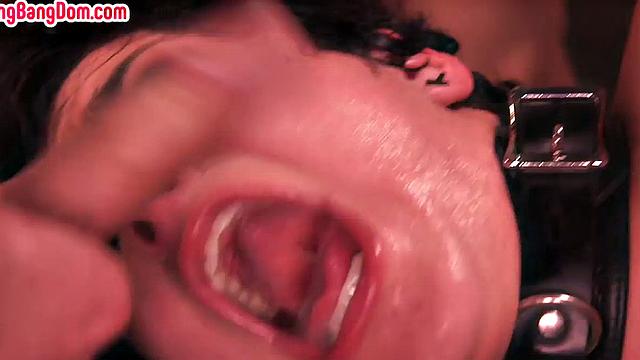 Gangbanging restrained slut