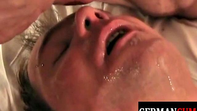 Dickblowing German jock gets bred by DILF from behind